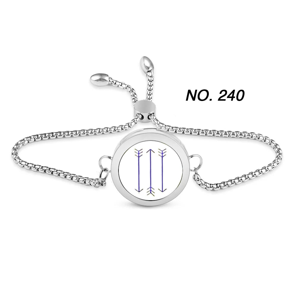 Tree of Flower Essential Oil Diffuser Bracelet for Women Stainless Steel Locket Adjustable Chain Bracelets Aromatherapy Jewelry